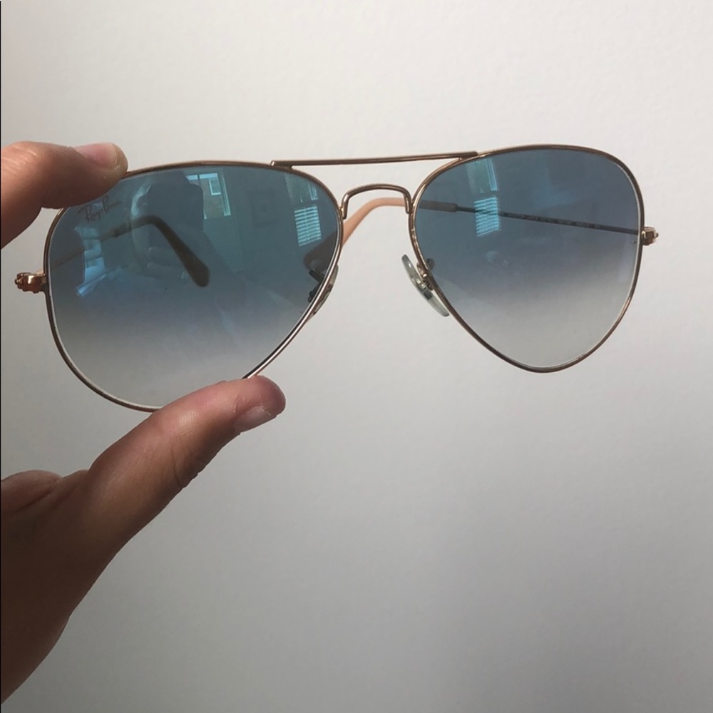 Authentic gradient blue Ray-Ban sunglasses